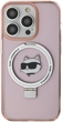 Etui Karl Lagerfeld Ring Stand Choupette Head MagSafe do Apple iPhone 15 Pro Max Pink (KLHMP15XHMRSCHP) - obraz 3