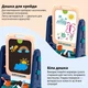 Дитячий двосторонній мольберт OLEOCA 4 в 1 з магнітною дошкою крейдяною дошкою та набором аксесуарів для малювання навчання - зображення 6