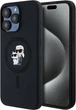 Etui plecki Karl Lagerfeld Silicone Karl & Choupette Ring MagSafe do iPhone 15 Pro Max Black (3666339254070) - obraz 1