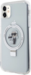 Etui Karl Lagerfeld Ring Stand Karl&Choupettte MagSafe do Apple iPhone 11/Xr White (KLHMN61HMRSKCH) - obraz 2