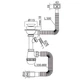Сифон для кухні MIXXUS SK-02-B 3 1/2"x40 з нержавіючою сіткою, відводом для пральної машини, гнучким прямокутним переливом (MI8195) - изображение 2