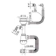 Сифон для кухні MIXXUS SK-07-B 3 1/2"x40 з нержавіючою сіткою, відводом для пральної машини, гнучким круглим переливом (MI8199) - изображение 2