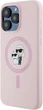 Панель Karl Lagerfeld Silicone Karl & Choupette Ring MagSafe для iPhone 15 Pro Pink (3666339254483) - зображення 2