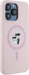Панель Karl Lagerfeld Silicone Karl & Choupette Ring MagSafe для iPhone 15 Pro Pink (3666339254483) - зображення 4