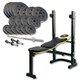 Набор Besport PowerPro 89кг с прямым грифом и скамьей WB-003 - изображение 1