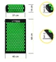 Коврик акупунктурный с валиком Cornix Classic Mat Аппликатор Кузнецова XR-0110 Black/Green - изображение 4