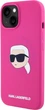 Панель Karl Lagerfeld Silicone Karl Head Print MagSafe для Apple iPhone 15 Fuchsia (3666339256982) - зображення 2