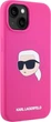 Панель Karl Lagerfeld Silicone Karl Head Print MagSafe для Apple iPhone 15 Fuchsia (3666339256982) - зображення 4