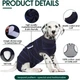 Восстановительная попона для собак Wan Talk Recovery Suit, Dark Blue Stripe, XL - изображение 3