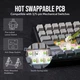 Клавиатура AULA F75 MAX беспроводная механическая, 75%, RGB подсветка, Bluetooth 5.1, черный градиент (AULA-F75-MAX-BG) - изображение 6