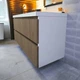 Пластикова підвісна тумба The MIX 4855 wood з пластиковою стільницею 80 см - изображение 4