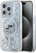 Панель Karl Lagerfeld Liquid Glitter Karl&Choupette Head Magsafe do Apple iPhone 15 Pro Transparent (KLHMP15LLGKCSGH) - зображення 1