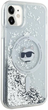 Etui Karl Lagerfeld Liquid Glitter Choupette Head Magsafe do Apple iPhone 11/Xr White (KLHMN61LGCHSGH) - obraz 4