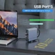 Хаб Док станция Deepfox-2519 15 в 1 с поворотной подставкой USB Type-C концентратор для ноутбука компьютера 15 портов - изображение 11