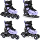 Łyżworolki regulowane 4w1 Spokey 4ONE 29-33 944622 Czarno-fioletowe (5905339446220) - obraz 2