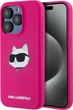 Etui plecki Karl Lagerfeld Silicone Choupette Head MagSafe do Apple iPhone 15 Pro Fuchsia (3666339257422) - obraz 1