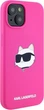 Панель Karl Lagerfeld Silicone Choupette Head MagSafe для Apple iPhone 15 Plus / 14 Plus Fuchsia (3666339257415) - зображення 4