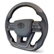 Анатомический руль для Toyota Land Cruiser 100, Prado 120. Карбон. Подушка из кожи - черный логотип. В сборе. - изображение 5