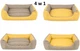 Legowisko dla psów Amiplay Morgan Sofa 4w1 S Żółte (5907563239159) - obraz 3