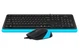 Комплект (клавиатура, мышь) A4Tech F1010 Black/Blue USB - изображение 8