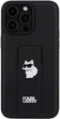 Etui Karl Lagerfeld Gripstand Saffiano Choupette Pin do Apple iPhone 13 Pro Max Black (KLHCP13XGSACHPK) - obraz 3