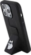 Etui Karl Lagerfeld Gripstand Saffiano Choupette Pin do Apple iPhone 15 Pro Black (KLHCP15LGSACHPK) - obraz 2
