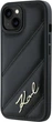Etui Karl Lagerfeld Diagonal Quilted Script do Apple iPhone 15/14/13 Black (KLHCP15SPQDSMGK) - obraz 2