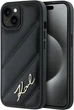 Панель Karl Lagerfeld Diagonal Quilted Script для Apple iPhone 15 Plus/14 Plus Black (KLHCP15MPQDSMGK) - зображення 1