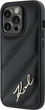 Etui Karl Lagerfeld Diagonal Quilted Script do Apple iPhone 15/14/13 Black (KLHCP14SPQDSMGK) - obraz 2