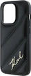 Etui Karl Lagerfeld Diagonal Quilted Script do Apple iPhone 13 Pro Max Black (KLHCP13XPQDSMGK) - obraz 6