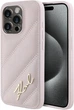 Панель Karl Lagerfeld Diagonal Quilted Script для Apple iPhone 15 Pro Max Pink (KLHCP15XPQDSMGP) - зображення 1