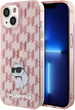Etui Karl Lagerfeld Monogram Choupette do Apple iPhone 15 / 14 / 13 Pink (KLHCP15SHNCMKLP) - obraz 1