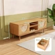 TV-тумба с бамбуковыми ящиками, 120×35×45,5 см, цвет: натуральный Costway - изображение 2