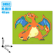 Мозаика на доске BRICKS Charizard 455 деталей 240×200 мм - изображение 1