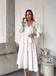 Жіноча сукня міді на запах з V-подібним вирізом Uaclothes 46-48 Білий (like36148-165701350) - зображення 3