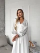 Жіноча сукня міді на запах з V-подібним вирізом Uaclothes 46-48 Білий (like36148-165701350) - зображення 4