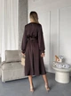 Жіноча сукня міді на запах з V-подібним вирізом Uaclothes 46-48 Коричневий (like36149-165711350) - зображення 5