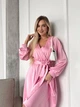 Жіноча сукня міді на запах з V-подібним вирізом Uaclothes 46-48 Рожевий (like36146-165681350) - изображение 4