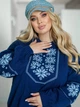 Жіночий светр з етнічним візерунком LM5084 кольору темна пудра 00588 - 44-56 - изображение 6