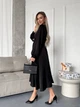 Жіноча сукня міді на запах з V-подібним вирізом Uaclothes 46-48 Чорний (like36147-165691350) - зображення 6