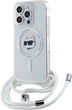 Etui Plecki Karl Lagerfeld IML Choupette Head & Cord Magsafe do Apple iPhone 15 Pro Transparent (KLHMP15LHCCHNT) - obraz 1