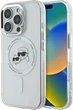 Etui plecki Karl Lagerfeld IML Metal Karl&Choupette Head MagSafe do iPhone 16 Pro White (KLHMP16LHLSKCH) - obraz 1