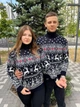 Свитер Christmas Reindeer новогодний унисекс шерстяной XL синий (26589) - изображение 1
