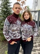 Свитер Snowy forest новогодний унисекс шерстяной M бордо (26590) - изображение 1