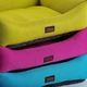 Лежак для собак и котов Happy Peppy Sofa Рогожка 70х50 см Голубой - изображение 6