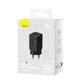 Сетевое зарядное устройство Baseus GaN5 Pro Fast Charger USB-C + USB-C 40W (Black) - изображение 2