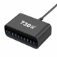 Сетевое зарядное устройство Gan 3 YMS-730W на 10 портов Черный - изображение 4