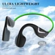 Костные беспроводные наушники Paramita DV68 Open Ear Спортивные Bluetooth наушники с костной проводимостью и влагозащитой IP67 Чёрный с зелёным - изображение 2