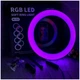 Кільцева RGB лампа 33см Black протиударна для фото та відео зйомки - зображення 6