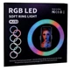Кільцева RGB лампа 33см Black протиударна для фото та відео зйомки - зображення 9